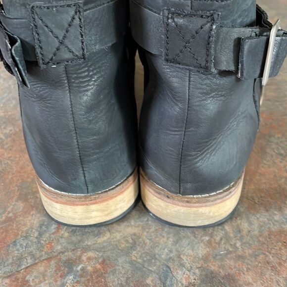 Free People Las Palmas Black Ankle Boots Sz 39 - Picture 5 of 8